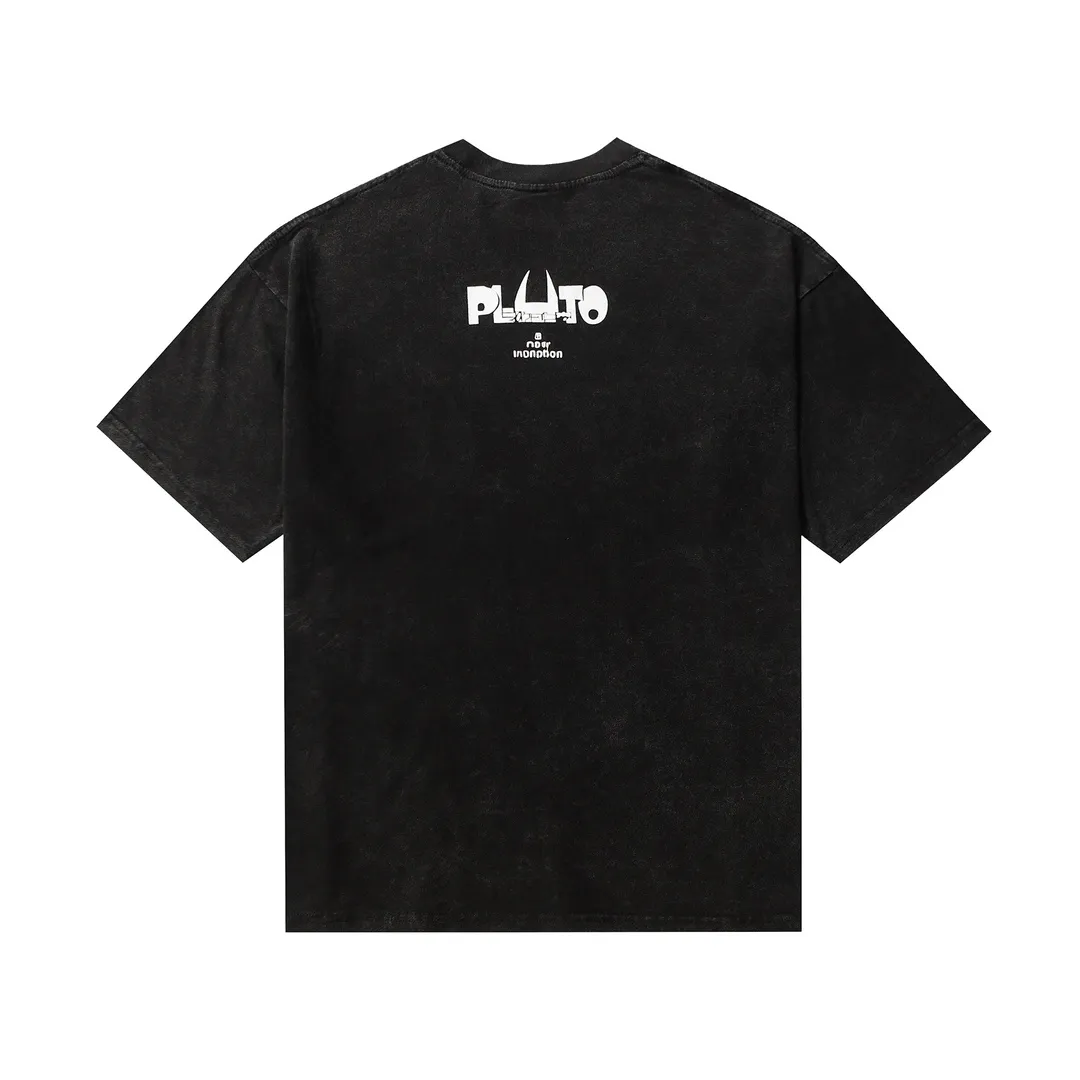 Saint Michael series trendy T craft letter drawing round neck short sleeves Style number: D3200p116 Color: black Size: S M L XL